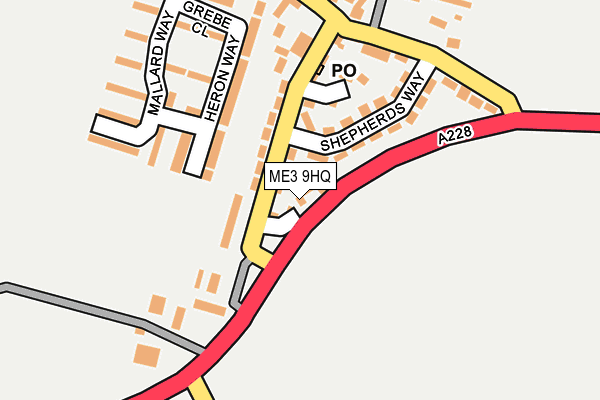 ME3 9HQ map - OS OpenMap – Local (Ordnance Survey) ME3 9HQ map - OS OpenMap – Local (Ordnance Survey)