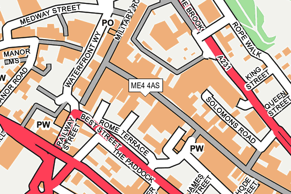 ME4 4AS map - OS OpenMap – Local (Ordnance Survey) ME4 4AS map - OS OpenMap – Local (Ordnance Survey)
