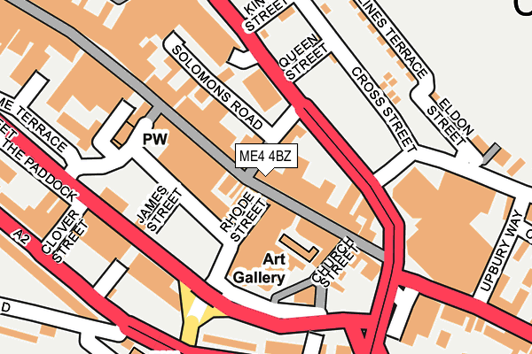 ME4 4BZ map - OS OpenMap – Local (Ordnance Survey) ME4 4BZ map - OS OpenMap – Local (Ordnance Survey)