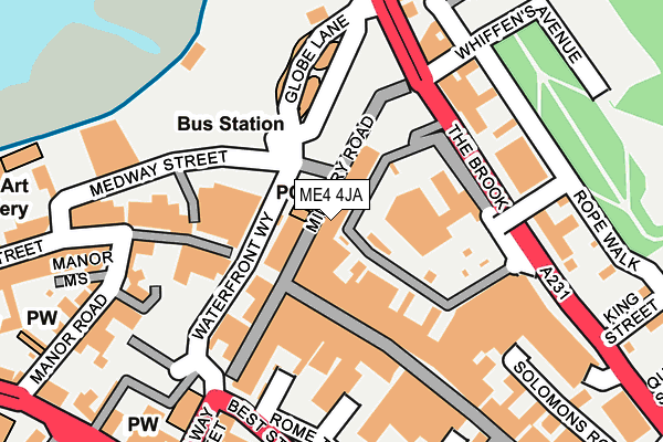 ME4 4JA map - OS OpenMap – Local (Ordnance Survey) ME4 4JA map - OS OpenMap – Local (Ordnance Survey)