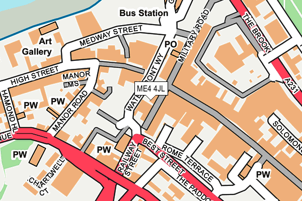 ME4 4JL map - OS OpenMap – Local (Ordnance Survey)
