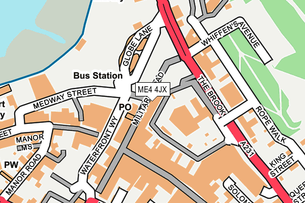ME4 4JX map - OS OpenMap – Local (Ordnance Survey) ME4 4JX map - OS OpenMap – Local (Ordnance Survey)