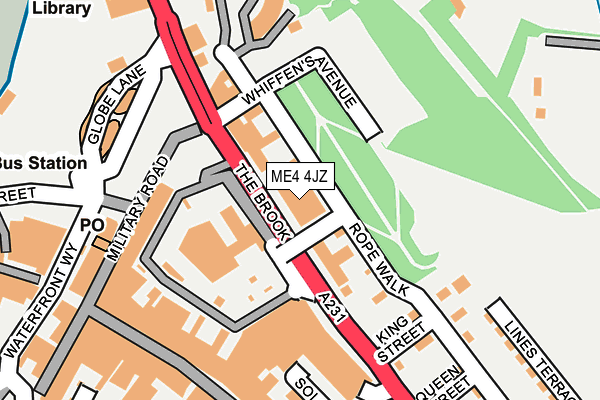 ME4 4JZ map - OS OpenMap – Local (Ordnance Survey) ME4 4JZ map - OS OpenMap – Local (Ordnance Survey)