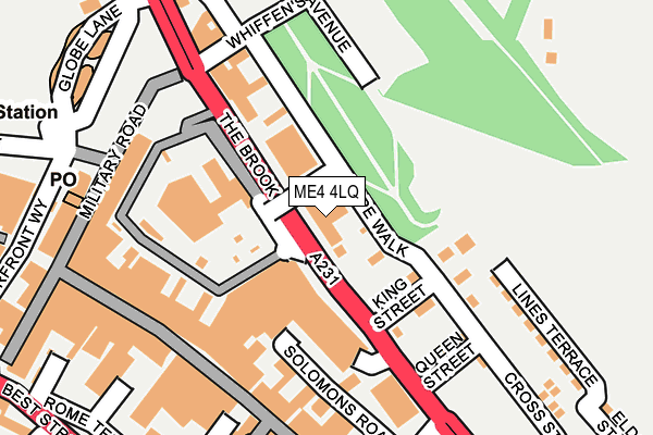 ME4 4LQ map - OS OpenMap – Local (Ordnance Survey) ME4 4LQ map - OS OpenMap – Local (Ordnance Survey)