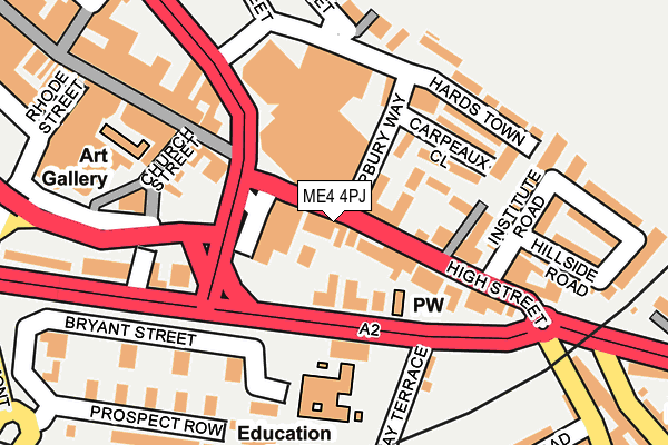ME4 4PJ map - OS OpenMap – Local (Ordnance Survey) ME4 4PJ map - OS OpenMap – Local (Ordnance Survey)
