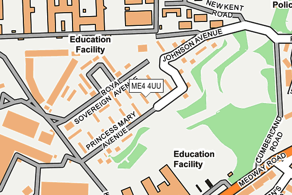 ME4 4UU map - OS OpenMap – Local (Ordnance Survey) ME4 4UU map - OS OpenMap – Local (Ordnance Survey)