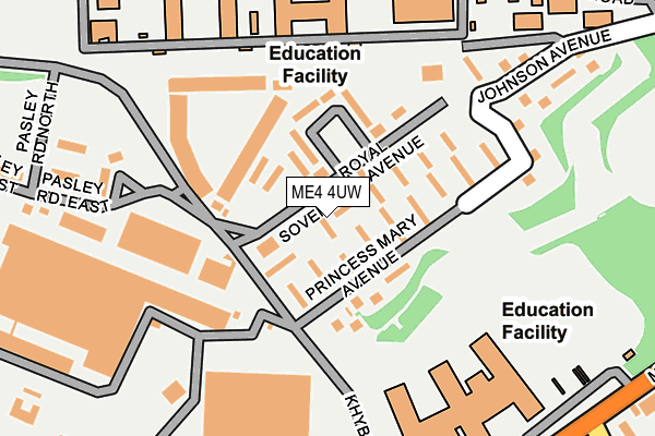 ME4 4UW map - OS OpenMap – Local (Ordnance Survey) ME4 4UW map - OS OpenMap – Local (Ordnance Survey)