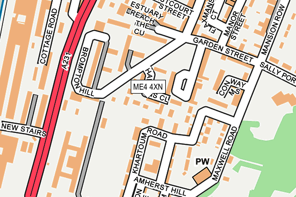ME4 4XN map - OS OpenMap – Local (Ordnance Survey) ME4 4XN map - OS OpenMap – Local (Ordnance Survey)