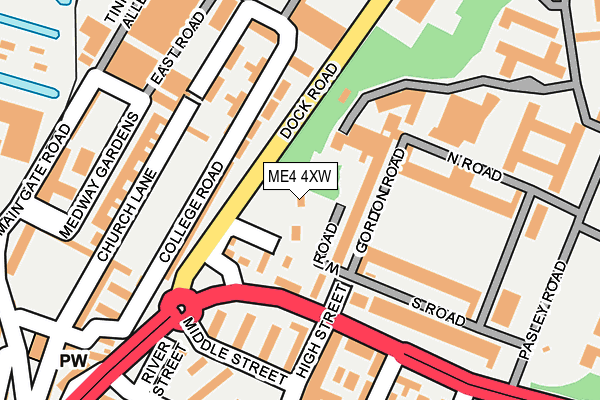 ME4 4XW map - OS OpenMap – Local (Ordnance Survey) ME4 4XW map - OS OpenMap – Local (Ordnance Survey)