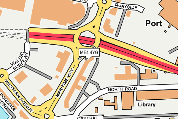 ME4 4YG map - OS OpenMap – Local (Ordnance Survey) ME4 4YG map - OS OpenMap – Local (Ordnance Survey)