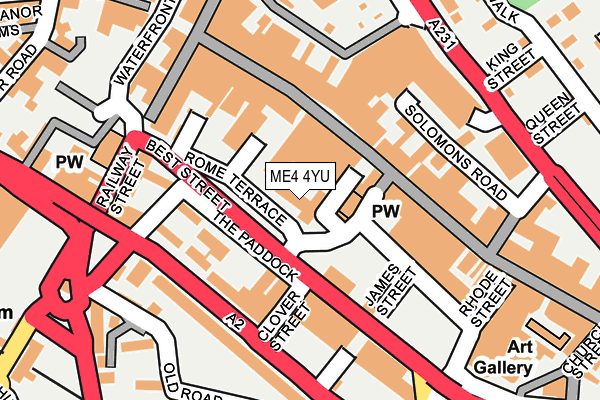 ME4 4YU map - OS OpenMap – Local (Ordnance Survey) ME4 4YU map - OS OpenMap – Local (Ordnance Survey)