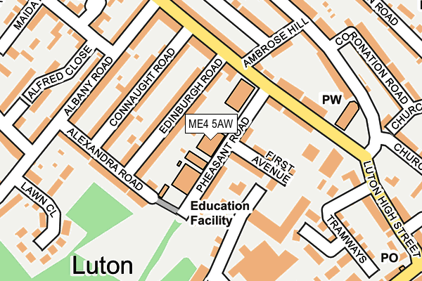 ME4 5AW map - OS OpenMap – Local (Ordnance Survey) ME4 5AW map - OS OpenMap – Local (Ordnance Survey)
