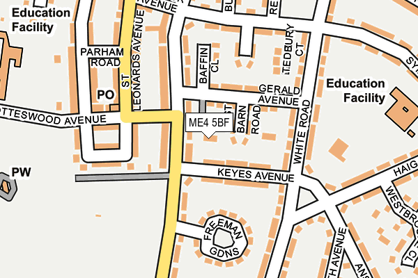 ME4 5BF map - OS OpenMap – Local (Ordnance Survey) ME4 5BF map - OS OpenMap – Local (Ordnance Survey)