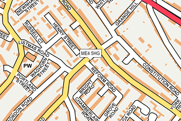 ME4 5HG map - OS OpenMap – Local (Ordnance Survey) ME4 5HG map - OS OpenMap – Local (Ordnance Survey)