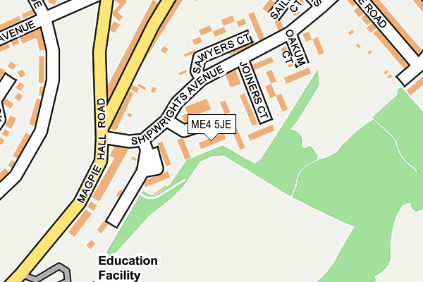 ME4 5JE map - OS OpenMap – Local (Ordnance Survey) ME4 5JE map - OS OpenMap – Local (Ordnance Survey)