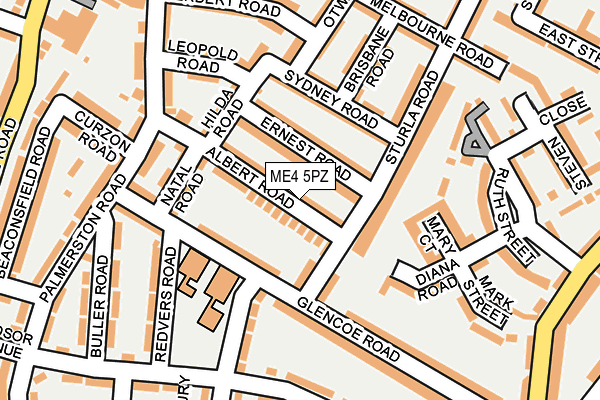 ME4 5PZ map - OS OpenMap – Local (Ordnance Survey)