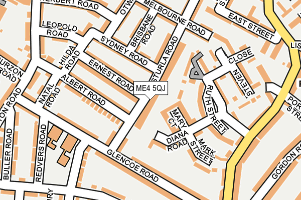 ME4 5QJ map - OS OpenMap – Local (Ordnance Survey) ME4 5QJ map - OS OpenMap – Local (Ordnance Survey)