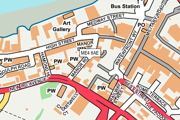 ME4 6AE map - OS OpenMap – Local (Ordnance Survey)