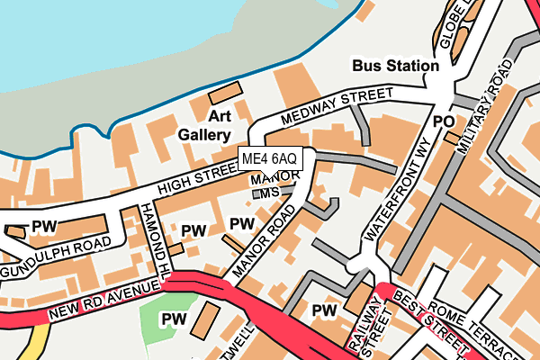 ME4 6AQ map - OS OpenMap – Local (Ordnance Survey)