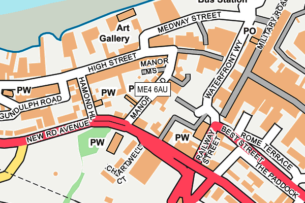 ME4 6AU map - OS OpenMap – Local (Ordnance Survey)