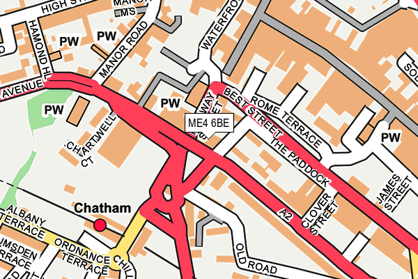 ME4 6BE map - OS OpenMap – Local (Ordnance Survey) ME4 6BE map - OS OpenMap – Local (Ordnance Survey)