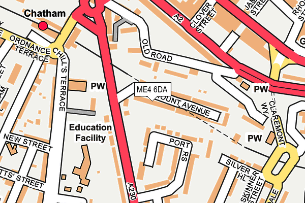 ME4 6DA map - OS OpenMap – Local (Ordnance Survey)