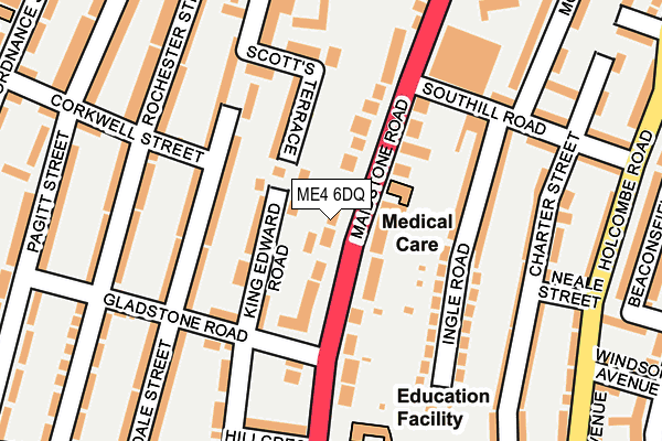 ME4 6DQ map - OS OpenMap – Local (Ordnance Survey) ME4 6DQ map - OS OpenMap – Local (Ordnance Survey)