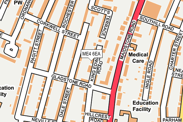 ME4 6EA map - OS OpenMap – Local (Ordnance Survey) ME4 6EA map - OS OpenMap – Local (Ordnance Survey)
