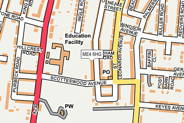 ME4 6HG map - OS OpenMap – Local (Ordnance Survey) ME4 6HG map - OS OpenMap – Local (Ordnance Survey)