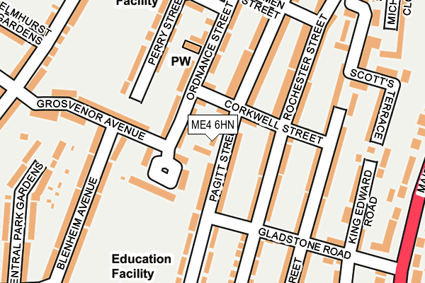 ME4 6HN map - OS OpenMap – Local (Ordnance Survey) ME4 6HN map - OS OpenMap – Local (Ordnance Survey)