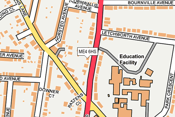 ME4 6HS map - OS OpenMap – Local (Ordnance Survey) ME4 6HS map - OS OpenMap – Local (Ordnance Survey)