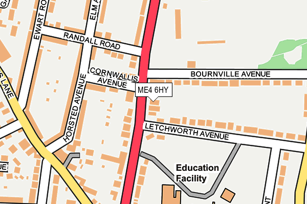 ME4 6HY map - OS OpenMap – Local (Ordnance Survey)