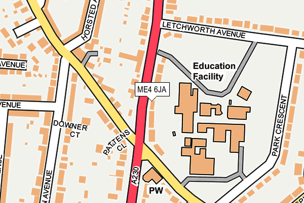 ME4 6JA map - OS OpenMap – Local (Ordnance Survey) ME4 6JA map - OS OpenMap – Local (Ordnance Survey)