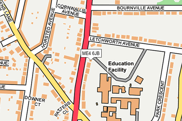 ME4 6JB map - OS OpenMap – Local (Ordnance Survey) ME4 6JB map - OS OpenMap – Local (Ordnance Survey)