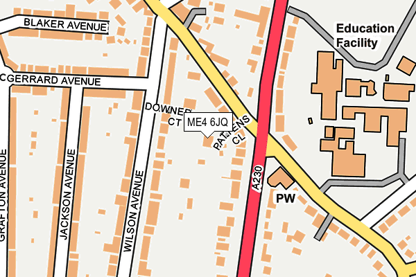 ME4 6JQ map - OS OpenMap – Local (Ordnance Survey) ME4 6JQ map - OS OpenMap – Local (Ordnance Survey)