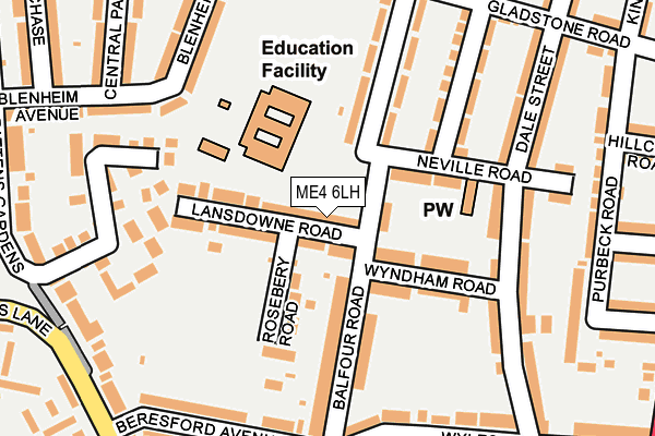 ME4 6LH map - OS OpenMap – Local (Ordnance Survey) ME4 6LH map - OS OpenMap – Local (Ordnance Survey)