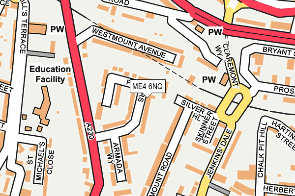 ME4 6NQ map - OS OpenMap – Local (Ordnance Survey) ME4 6NQ map - OS OpenMap – Local (Ordnance Survey)