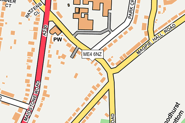 ME4 6NZ map - OS OpenMap – Local (Ordnance Survey) ME4 6NZ map - OS OpenMap – Local (Ordnance Survey)