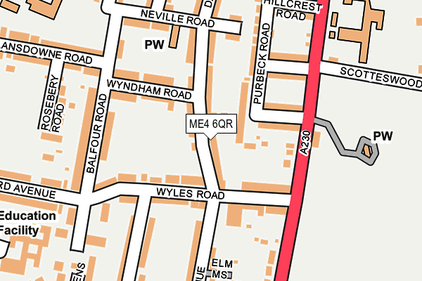 ME4 6QR map - OS OpenMap – Local (Ordnance Survey) ME4 6QR map - OS OpenMap – Local (Ordnance Survey)