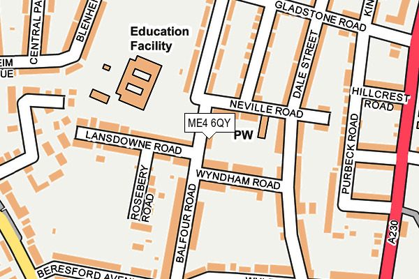 ME4 6QY map - OS OpenMap – Local (Ordnance Survey)