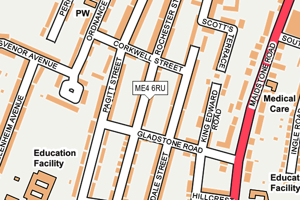 ME4 6RU map - OS OpenMap – Local (Ordnance Survey) ME4 6RU map - OS OpenMap – Local (Ordnance Survey)