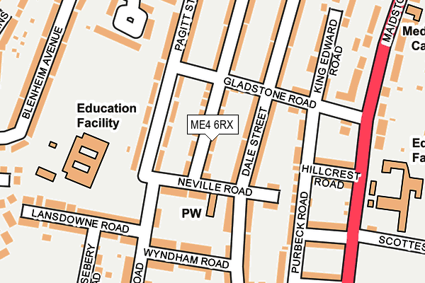 ME4 6RX map - OS OpenMap – Local (Ordnance Survey) ME4 6RX map - OS OpenMap – Local (Ordnance Survey)