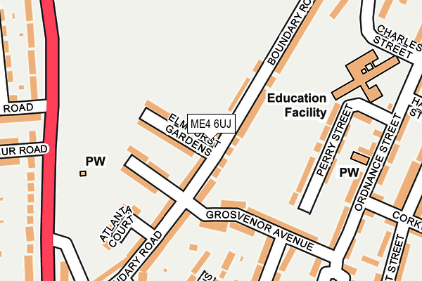 ME4 6UJ map - OS OpenMap – Local (Ordnance Survey) ME4 6UJ map - OS OpenMap – Local (Ordnance Survey)