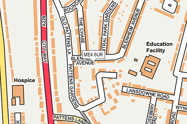ME4 6UR map - OS OpenMap – Local (Ordnance Survey) ME4 6UR map - OS OpenMap – Local (Ordnance Survey)