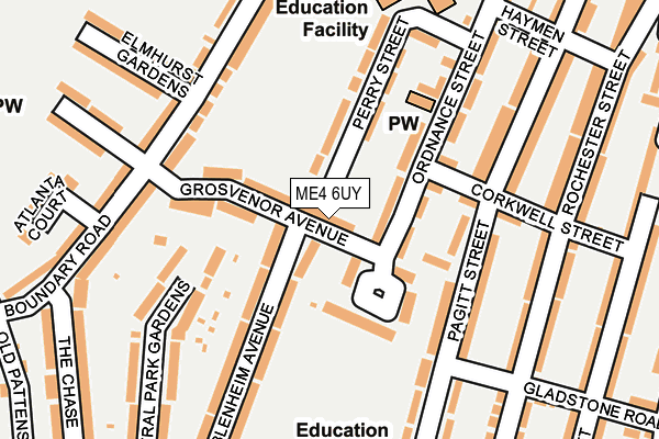 ME4 6UY map - OS OpenMap – Local (Ordnance Survey)
