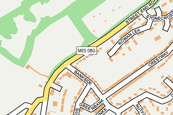 ME5 0BG map - OS OpenMap – Local (Ordnance Survey) ME5 0BG map - OS OpenMap – Local (Ordnance Survey)