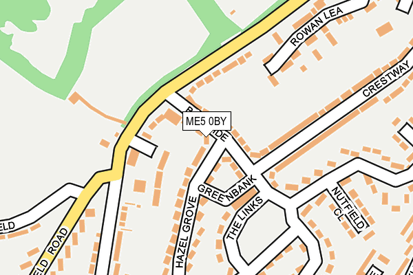 ME5 0BY map - OS OpenMap – Local (Ordnance Survey)