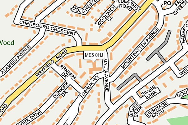 ME5 0HJ map - OS OpenMap – Local (Ordnance Survey) ME5 0HJ map - OS OpenMap – Local (Ordnance Survey)