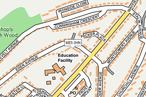 ME5 0HN map - OS OpenMap – Local (Ordnance Survey) ME5 0HN map - OS OpenMap – Local (Ordnance Survey)