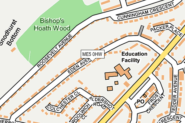 ME5 0HW map - OS OpenMap – Local (Ordnance Survey)